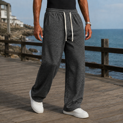 Theo Wide Leg Sweatpants — Relaxed Fit Men's Lounge Pants 5