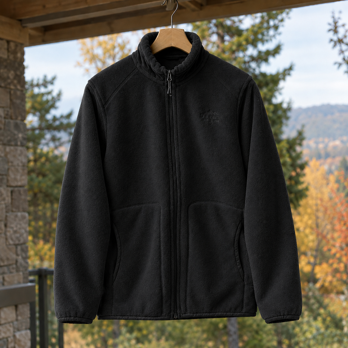 Men's Full-Zip Fleece Jacket — Soft Stand Collar Layer 5