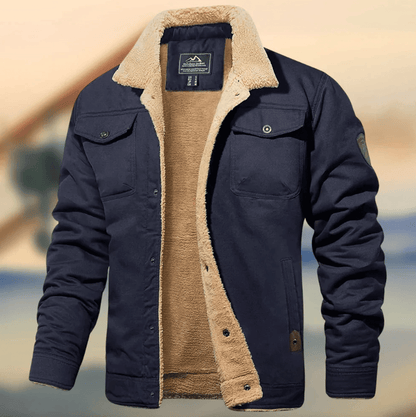 Men's Sherpa-Lined Utility Jacket — Midweight Transitional Coat 3