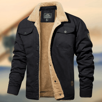 Men's Sherpa-Lined Utility Jacket — Midweight Transitional Coat 2