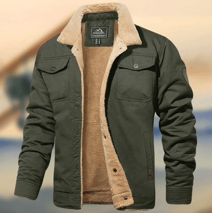 Men's Sherpa-Lined Utility Jacket — Midweight Transitional Coat 1