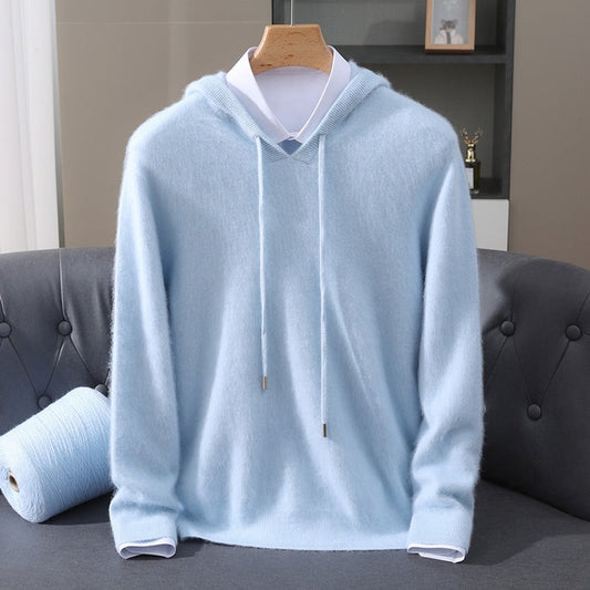 Men's Cashmere Hooded Pullover Sweater — Soft Knit 1