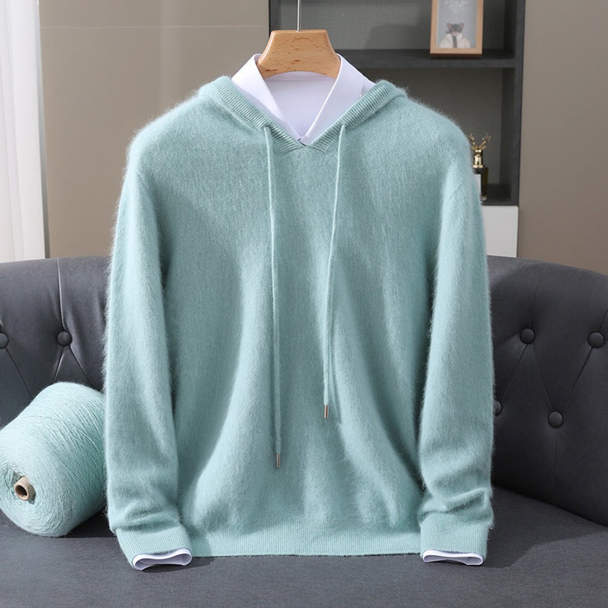 Men's Cashmere Hooded Pullover Sweater — Soft Knit 5