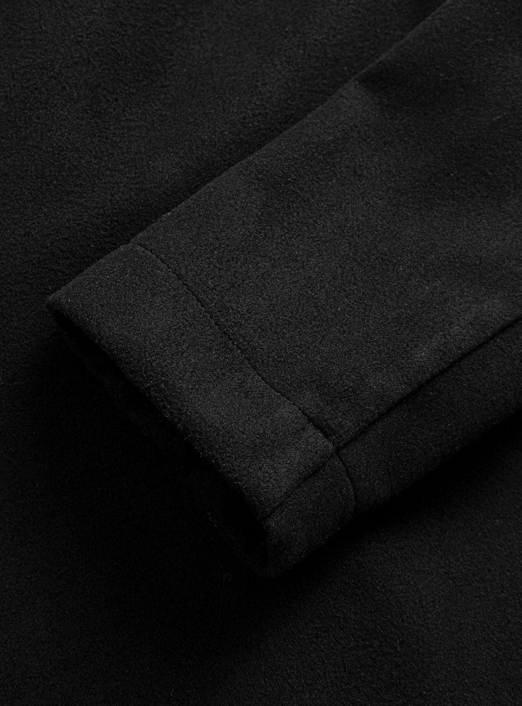 Men's Double-Breasted Tailored Wool Overcoat | L & XL 6