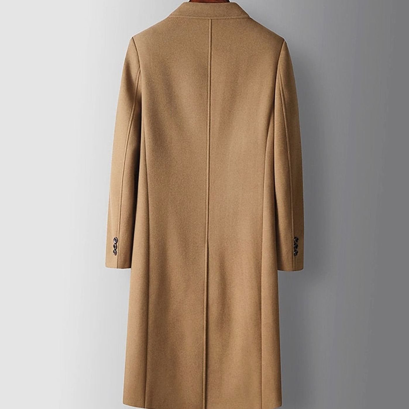Men's Double-Breasted Wool Overcoat — Long Tailored Coat 2