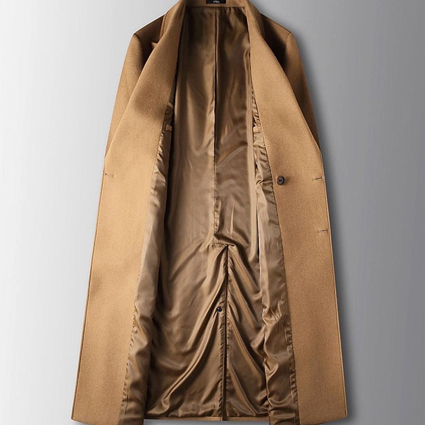 Men's Double-Breasted Wool Overcoat — Long Tailored Coat 3