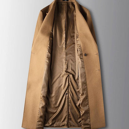 Men's Double-Breasted Wool Overcoat — Long Tailored Coat 3
