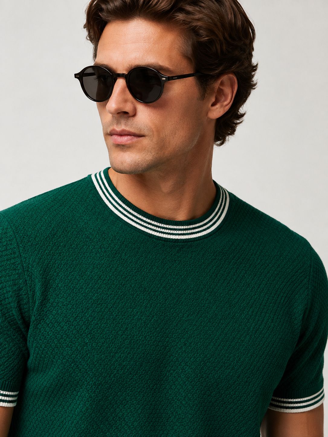Hover Brothers - Men's - Cotton Knit Short-Sleeve Crewneck