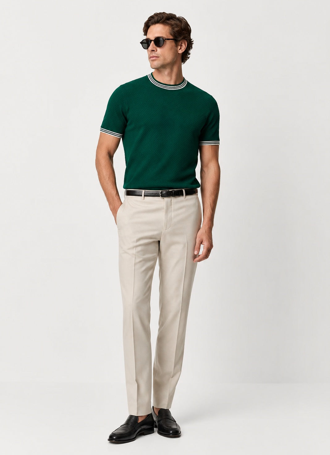 Hover Brothers - Men's - Cotton Knit Short-Sleeve Crewneck