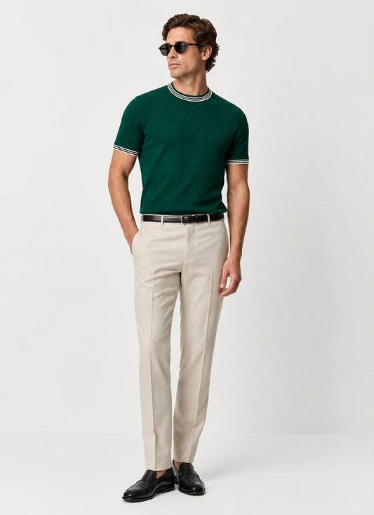 Hover Brothers - Men's - Cotton Knit Short-Sleeve Crewneck