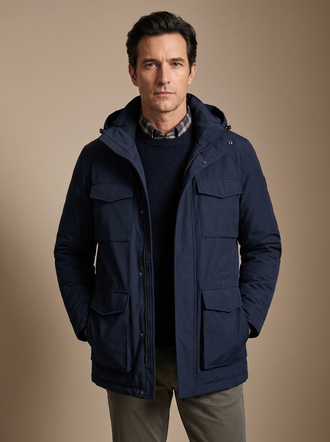 Men's Insulated Military Parka — Hooded Multi-Pocket Jacket 3