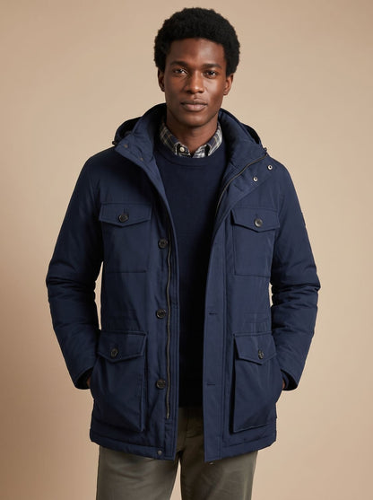 Men's Insulated Military Parka — Hooded Multi-Pocket Jacket 7