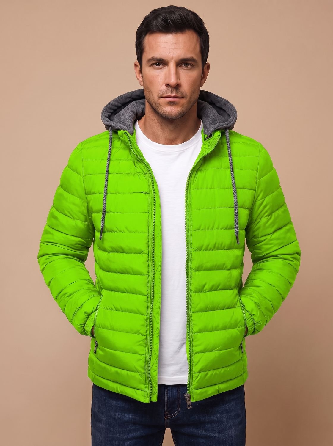 Men's Lightweight Quilted Hooded Puffer Jacket — Slim Fit 2