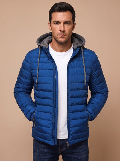 Men's Lightweight Quilted Hooded Puffer Jacket — Slim Fit 6