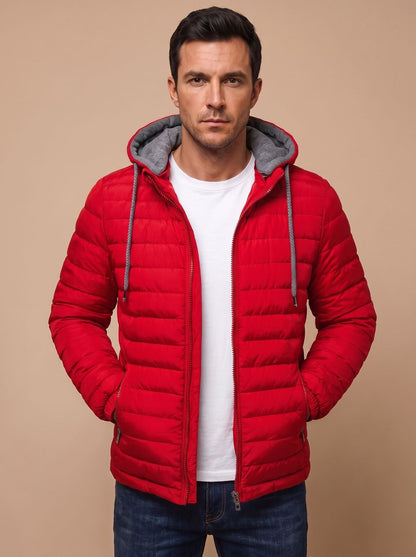 Men's Lightweight Quilted Hooded Puffer Jacket — Slim Fit 7