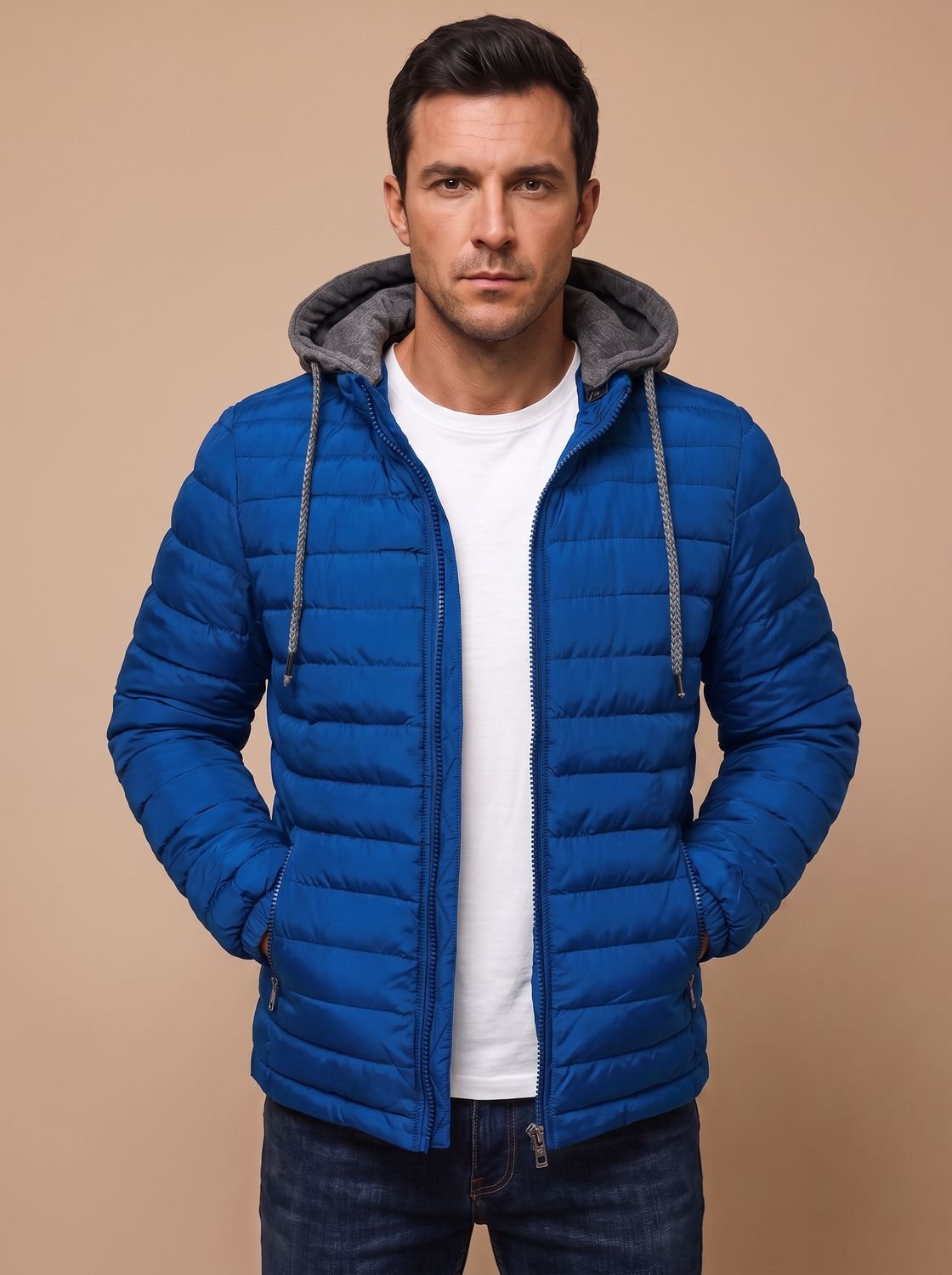 Men's Lightweight Quilted Hooded Puffer Jacket — Slim Fit 8