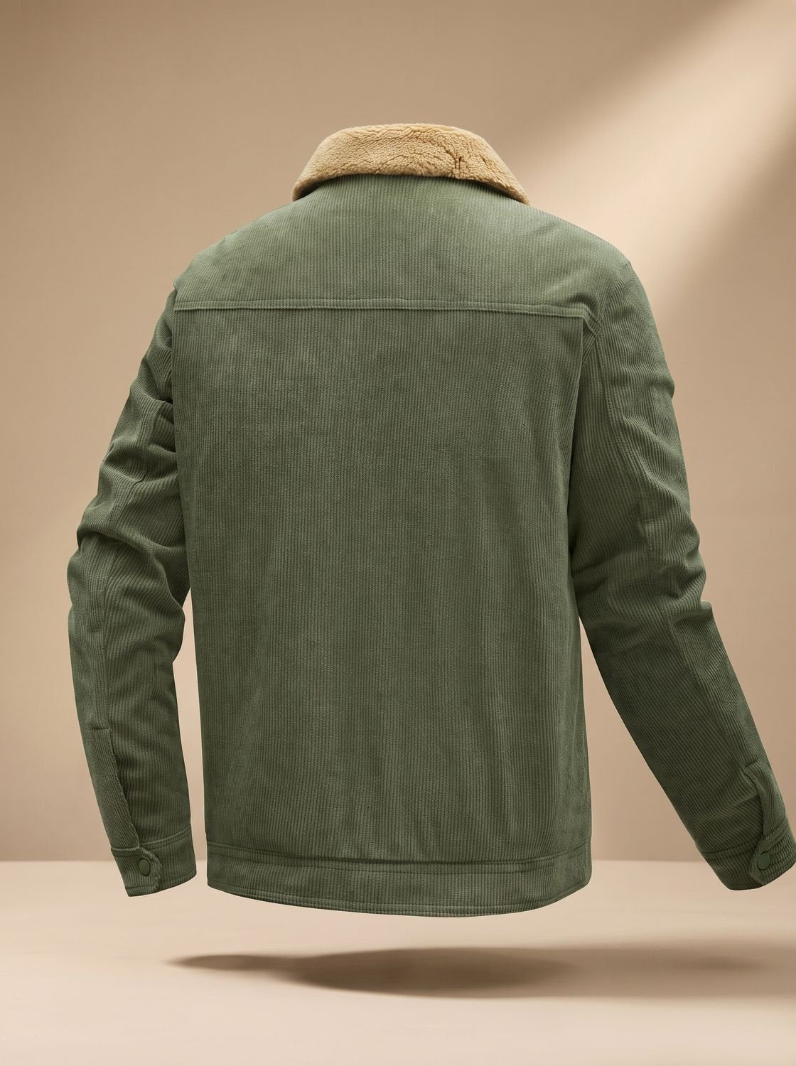 Men's Sherpa-Lined Corduroy Jacket — Fleece Collar 2