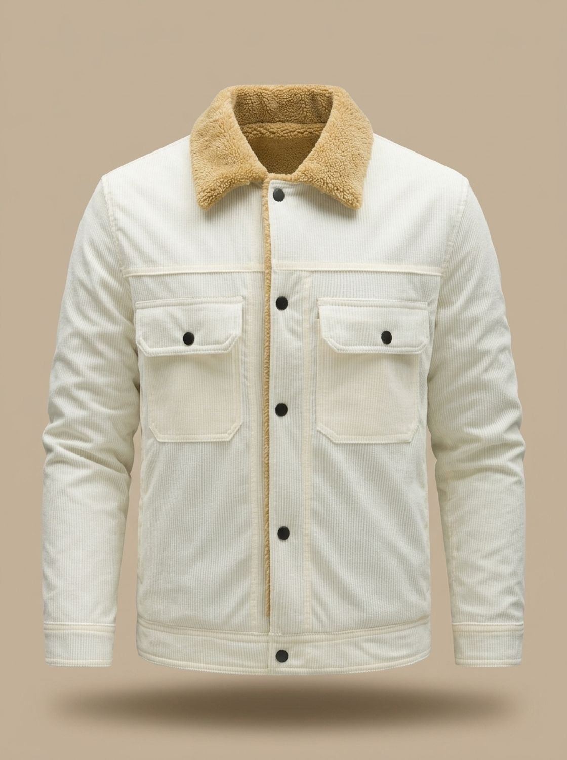 Men's Sherpa-Lined Corduroy Jacket — Fleece Collar 5