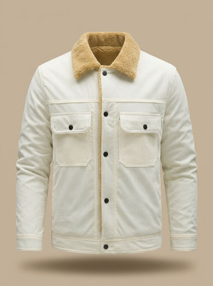 Men's Sherpa-Lined Corduroy Jacket — Fleece Collar 5
