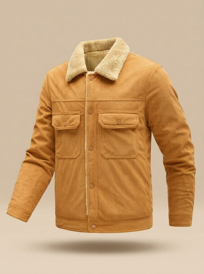 Men's Sherpa-Lined Corduroy Jacket — Fleece Collar 7