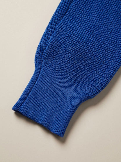 Men's Waffle-Knit Button-Collar Pullover Sweater — Elbow Patches 9