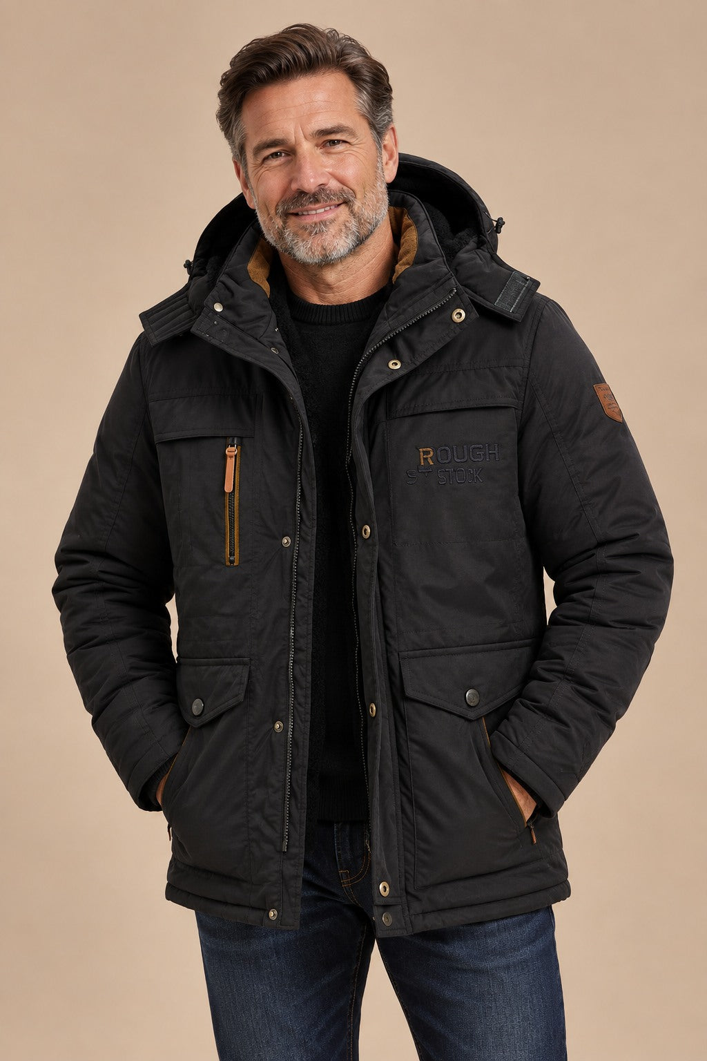 Men's Warm Winter Parka — Water & Wind Resistant Insulated Jacket