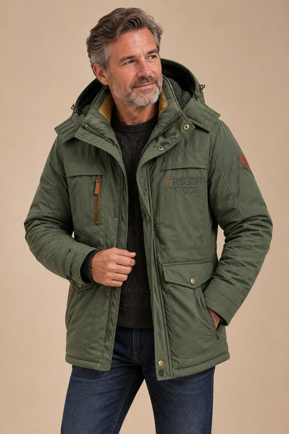 Men's Warm Winter Parka — Water & Wind Resistant Insulated Jacket