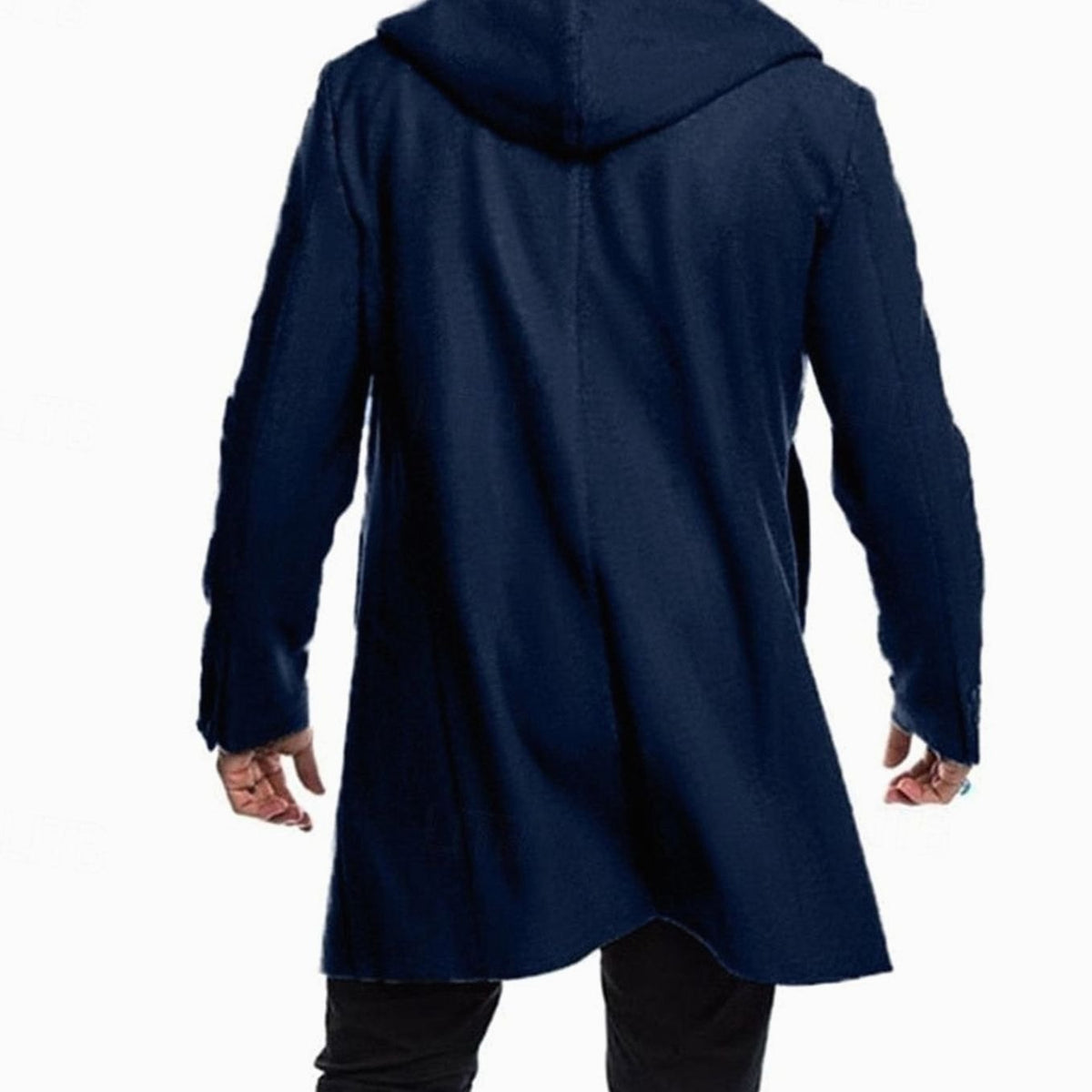 Men's Wool Hooded Toggle Overcoat — Long Tailored Fit 3