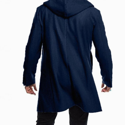 Men's Wool Hooded Toggle Overcoat — Long Tailored Fit 3