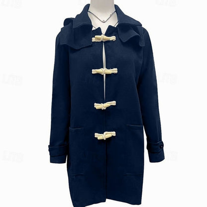 Men's Wool Hooded Toggle Overcoat — Long Tailored Fit 4