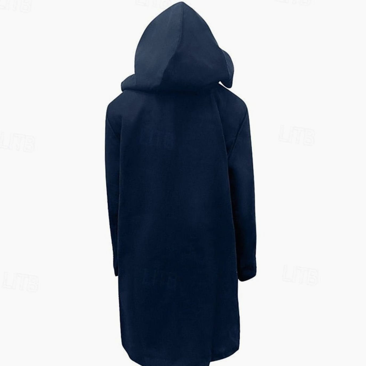 Men's Wool Hooded Toggle Overcoat — Long Tailored Fit 5