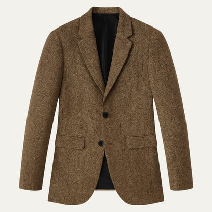 Men's Herringbone Wool-Blend Blazer — Tailored Slim Fit 3