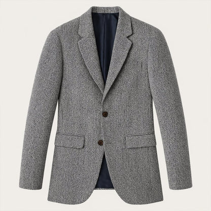 Men's Herringbone Wool-Blend Blazer — Tailored Slim Fit 6