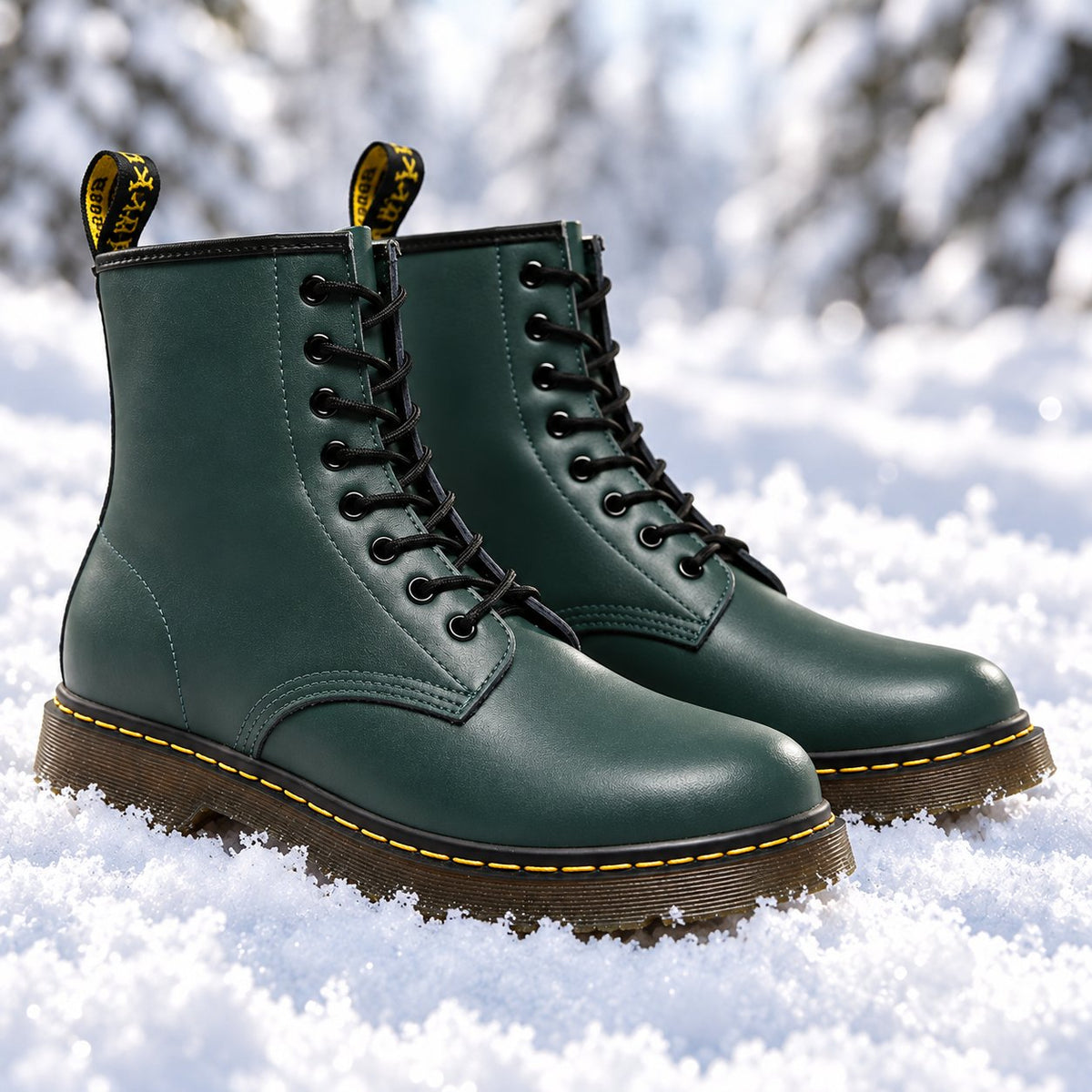Genuine Leather Lace-Up Boots — Unisex 8-Eyelet Style 11