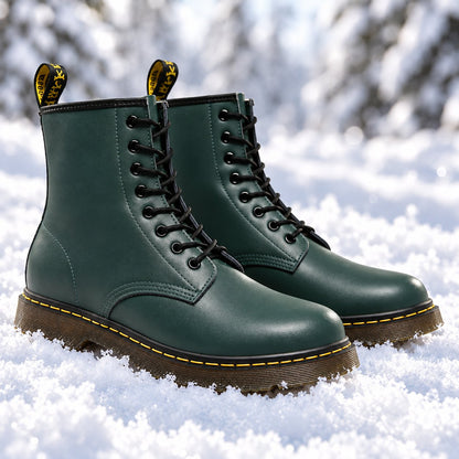 Genuine Leather Lace-Up Boots — Unisex 8-Eyelet Style 11