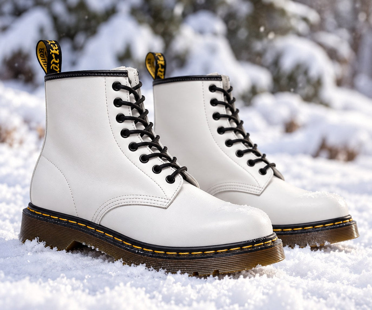 Genuine Leather Lace-Up Boots — Unisex 8-Eyelet Style 12
