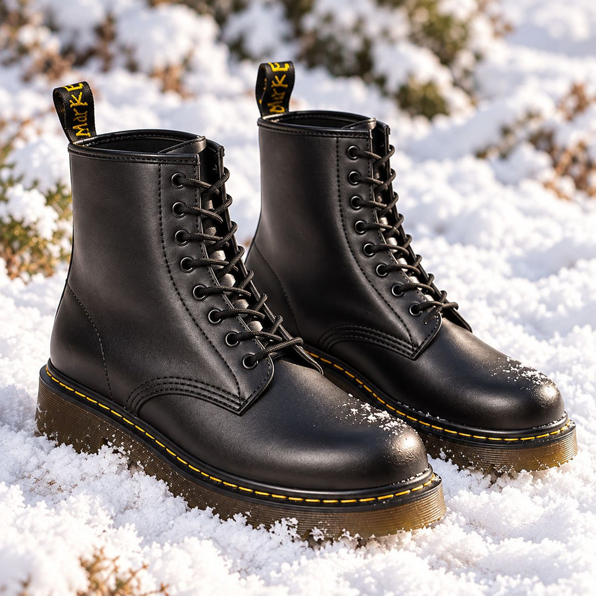 Genuine Leather Lace-Up Boots — Unisex 8-Eyelet Style 2