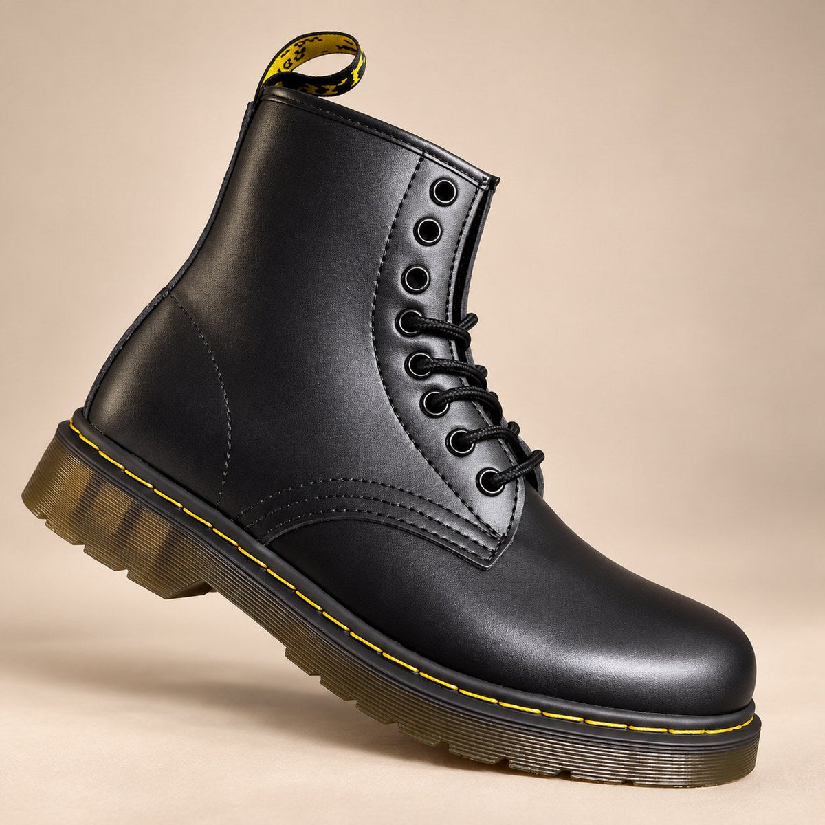 Genuine Leather Lace-Up Boots — Unisex 8-Eyelet Style 4