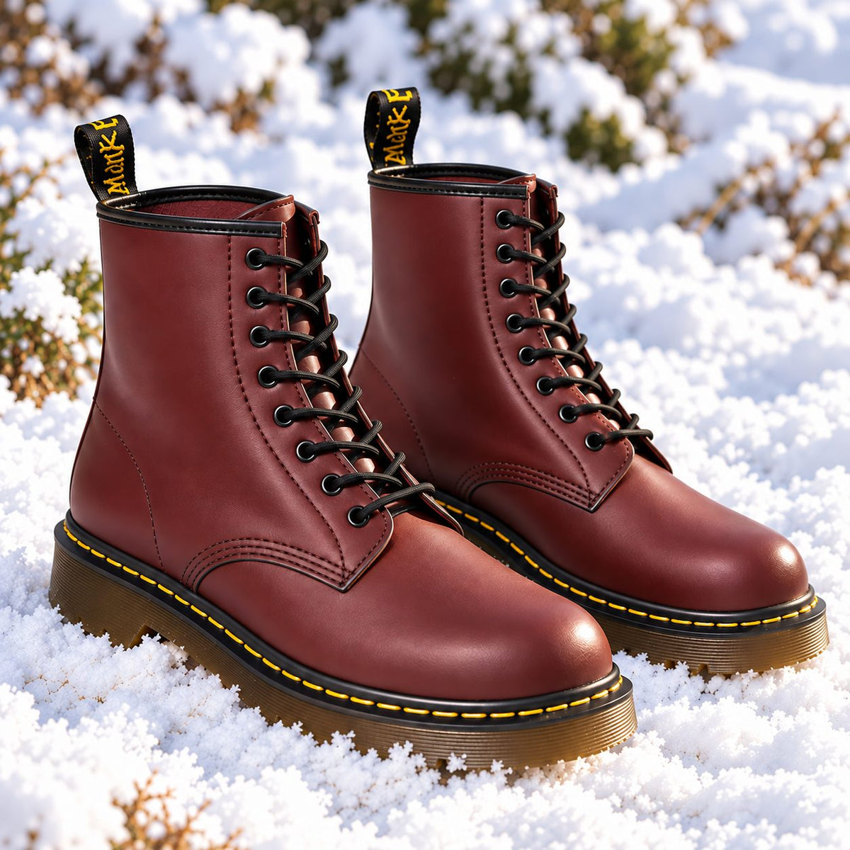 Genuine Leather Lace-Up Boots — Unisex 8-Eyelet Style 8
