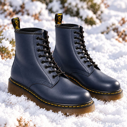 Genuine Leather Lace-Up Boots — Unisex 8-Eyelet Style 9