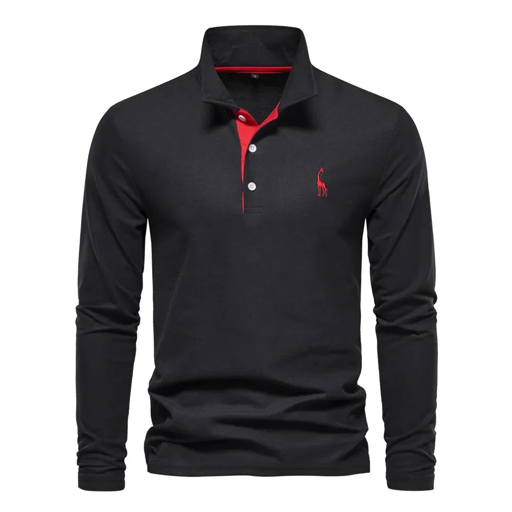 Bastian Long Sleeve Polo Shirt — 100% Cotton Classic Fit 1