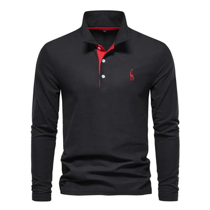 Bastian Long Sleeve Polo Shirt — 100% Cotton Classic Fit 1
