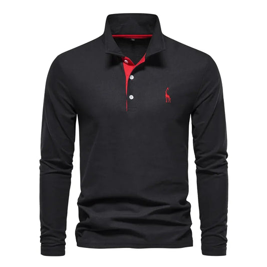 Bastian Long Sleeve Polo Shirt — 100% Cotton Classic Fit 1