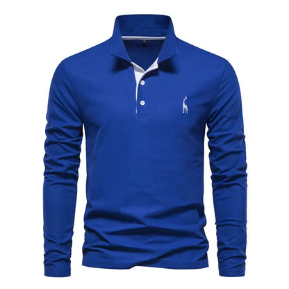 Bastian Long Sleeve Polo Shirt — 100% Cotton Classic Fit 5