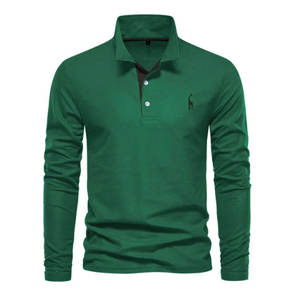 Bastian Long Sleeve Polo Shirt — 100% Cotton Classic Fit 4