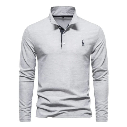 Bastian Long Sleeve Polo Shirt — 100% Cotton Classic Fit 7