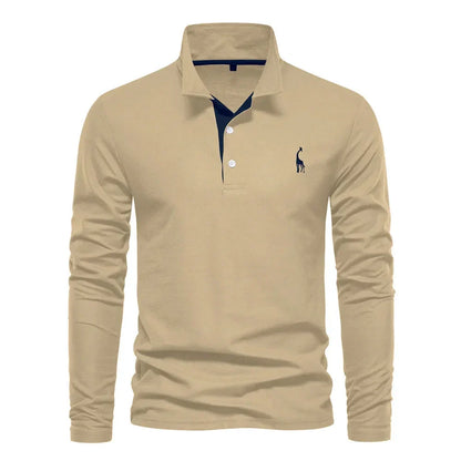 Bastian Long Sleeve Polo Shirt — 100% Cotton Classic Fit 3