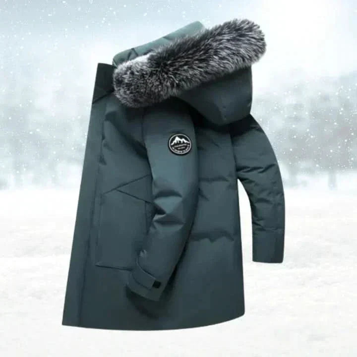 Men's Water-Repellent Winter Parka – Long Hooded Coat 5