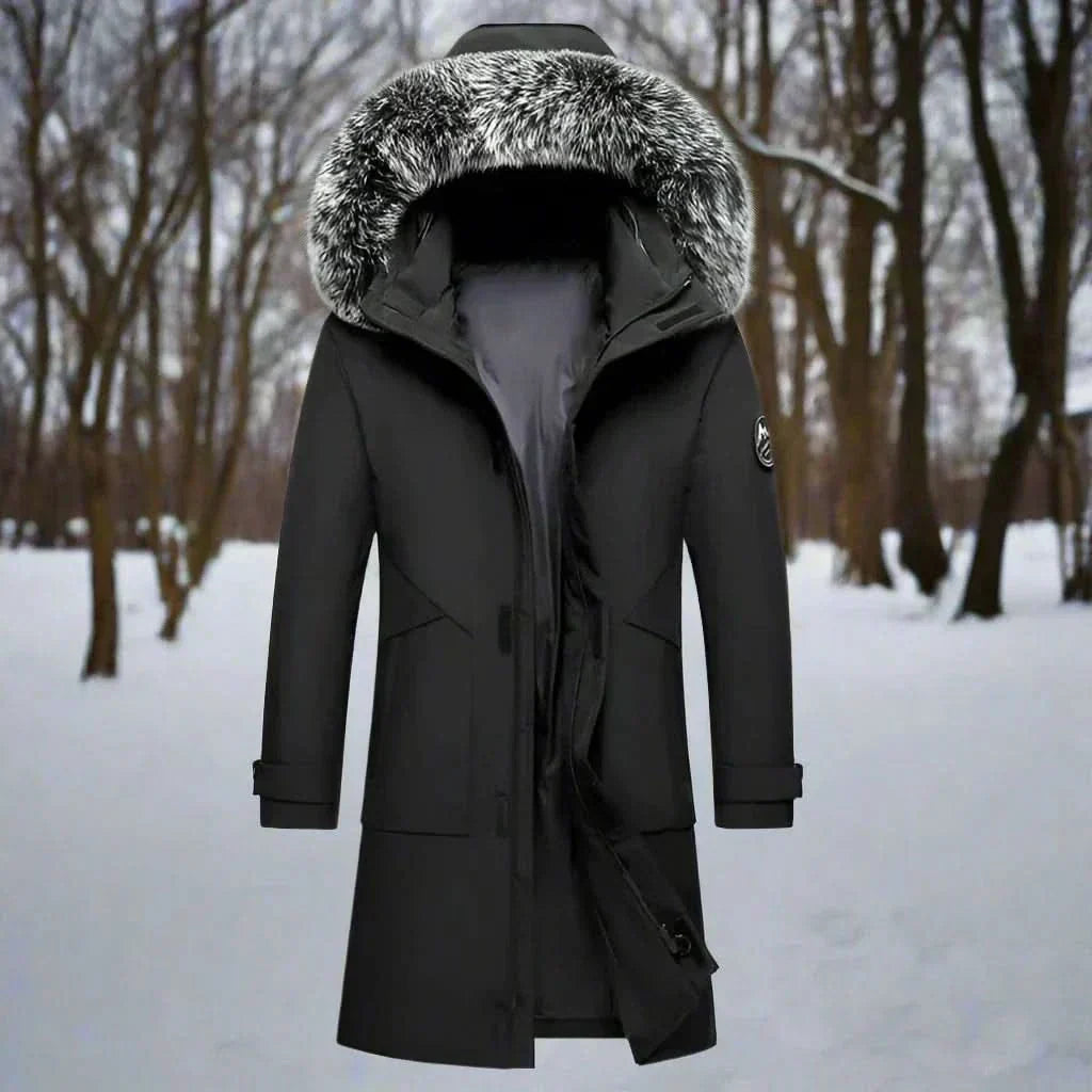 Men's Water-Repellent Winter Parka – Long Hooded Coat 1
