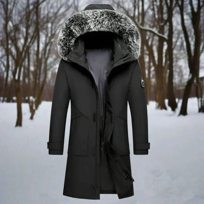 Men's Water-Repellent Winter Parka – Long Hooded Coat 1
